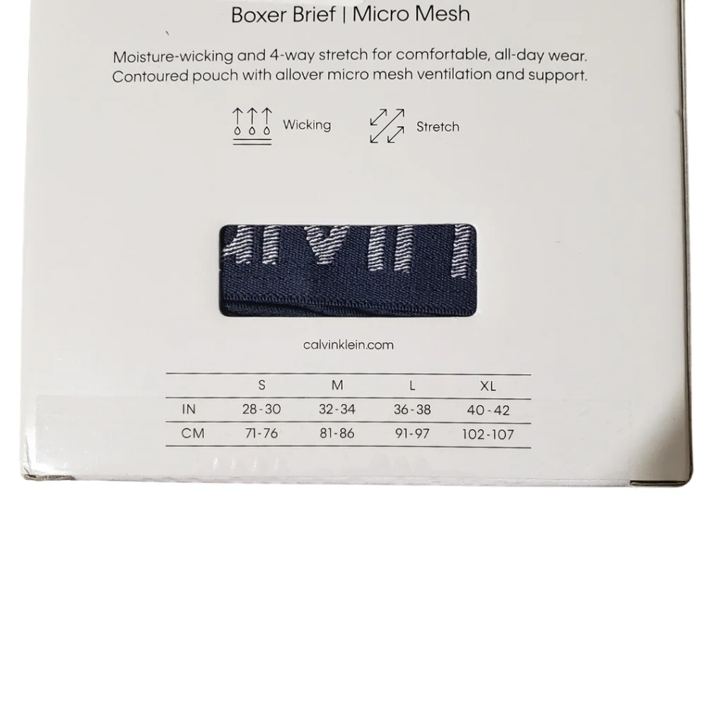 CALVIN KLEIN Men's Micro Mesh Boxer Briefs 3 Pairs Moisture Wicking NWT!